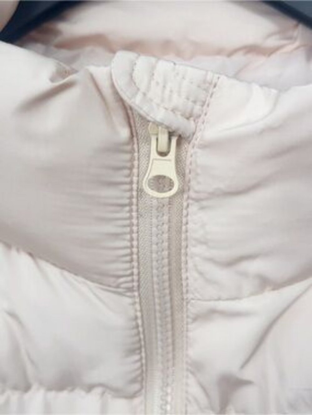 Miss Sparkling Beige Puffer Vest Quilted Zip Up Sleeveless Jacket Cozy Fall - Picture 5 of 8